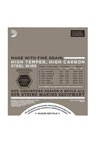 Daddario Epn21 Electric Guitar String (12-51)