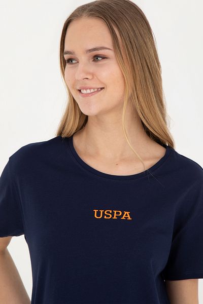 U.S. Polo Assn. Tricou de damă bleumarin cu gât crew 50285886 -VR033