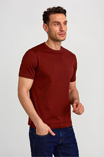 Bisse Süprem Kumaş O Yaka Bakır Erkek T-Shirt