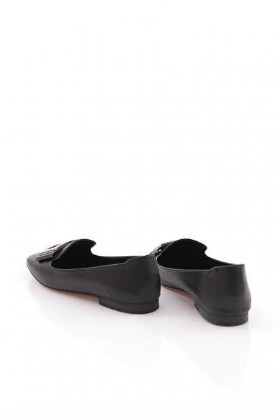 DGN Kadın Aksesuarlı Babet Siyah 2111022621