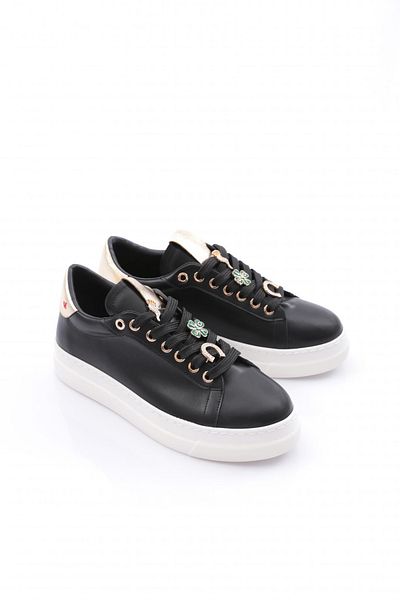 DGN Es1522 Pantofi sport pentru femei, cu șireturi, cu model de trifoi