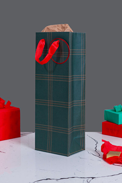 Sarkap Home Özel Tasarım Yeşil Hediyelik Karton Çanta