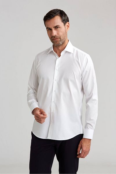 Bisse REGULAR FIT UK CLASSIC D YAKA CEPSİZ Бял