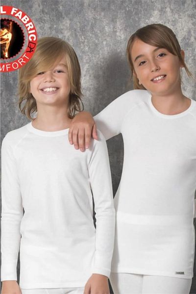 Anıt Unisex Children's Underwear 3 Pieces - Thermal, Single Top, Long Sleeve, 92% Viscose, 8% Polyester, 2% Elastane