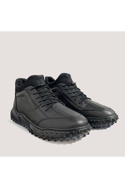 M.P. 242-4524 Мъжки кожени ботуши - черни - 44