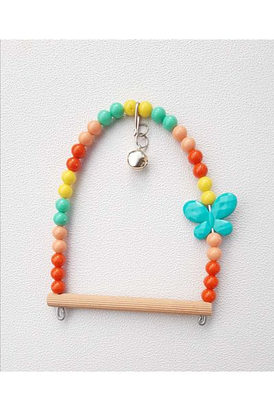 Be Cat Bird Swing Swinging Beaded Perch