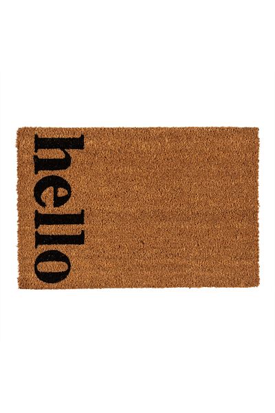 Mudo Home THEO HELLO Black Door Mat - 40X60