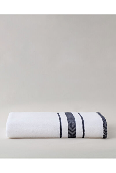 Madame Coco Πετσέτα μπάνιου Hector - Λευκό/Μπλε ναυτικό - 80x160 cm