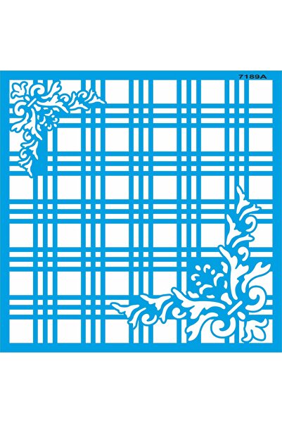 StencilSepeti زهرة منقوشة - قالب رسم استنسل 50x50