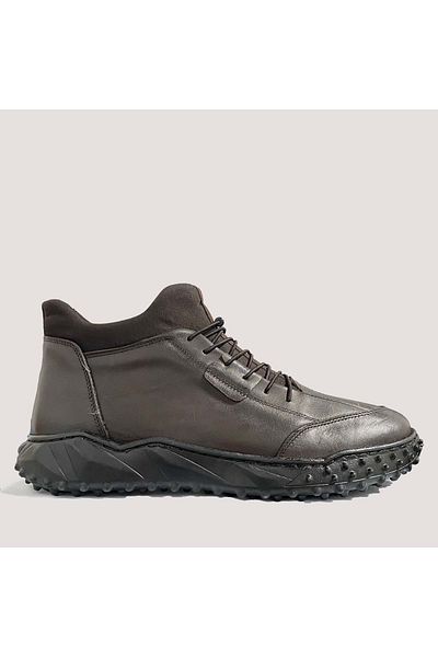 M.P. 242-4524 Men's Leather Ankle Boots - Brown - 44