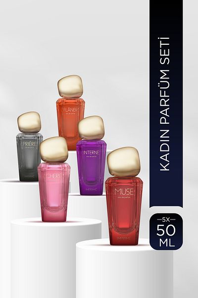 Imprime مجموعة عطور إي دي بي |   50 مل |   5 أشكال (الإلهة، بريير، شيري، إنترن، فلانر)