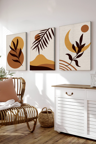 Artavessa Dekoratif 3 Parça Kanvas Tablo - 3CNVS17