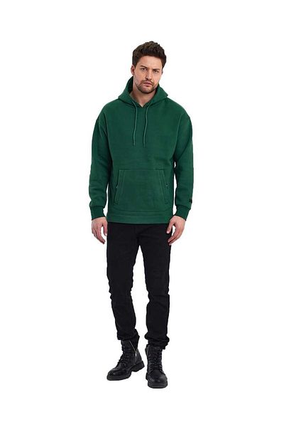 Adams Ανδρικό φούτερ με κουκούλα Oversize Kangaroo Pocket Raster 3 Thread