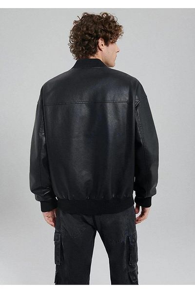 Mavi M0110317-71379 - Мъжко яке с принт Jet Black SS 91