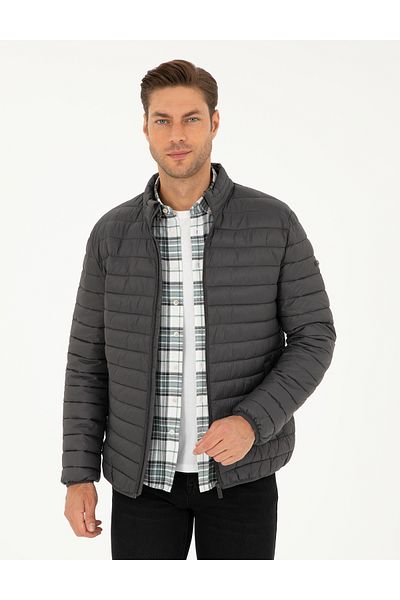 Pierre Cardin Αθλητικό παλτό με καπιτονέ Anthracite 50294302-VR006