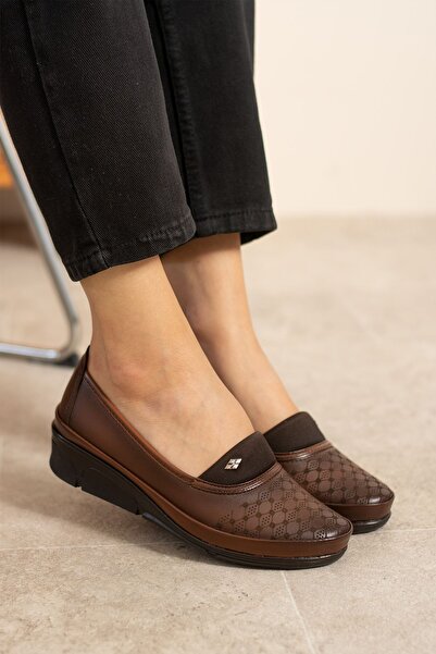 Shakrak Kadın Taba Rahat Ortopedik Anne Ayakkabısı