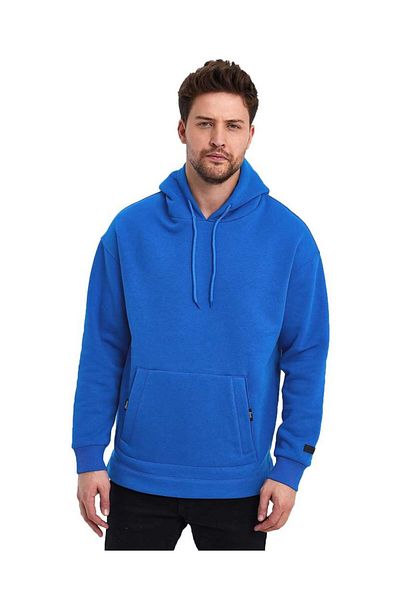 Adams Ανδρικό φούτερ με κουκούλα Oversize Kangaroo Pocket Raster 3 Thread