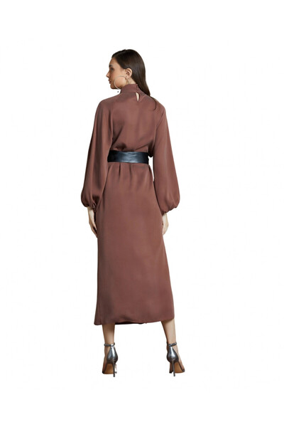 SERPİL Serpil Kadın Kahverengi Elbise 35292