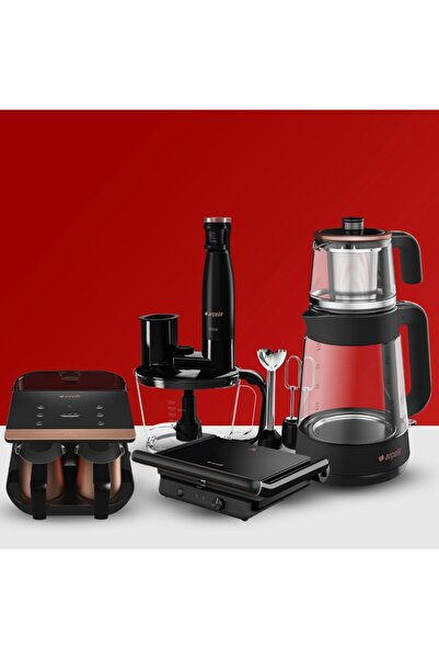 Arçelik Küçük Ev Aletleri 4lü Set Cm 6964 S - Tm 6046 Cs - Rhb 6050 S - Tkm 9961 B