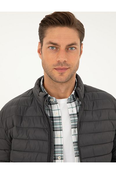 Pierre Cardin Αθλητικό παλτό με καπιτονέ Anthracite 50294302-VR006