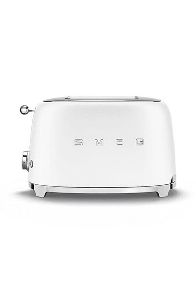 SMEG 50's Style Retro - Matte White 2X1 Toaster Tsf01Whmeu