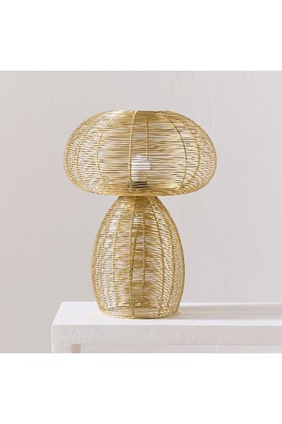 Home Box Aron Metal Wire Mushroom Table Lamp - 30x41 cm