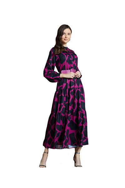 SERPİL Serpil Kadın Mor Elbise 35456