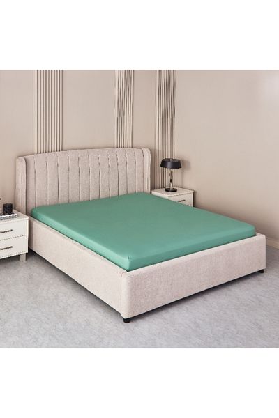 Home Box Derby Solid Queen Microfibre Fitted Sheet - 150x200+25 cm