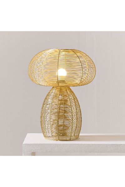 Home Box Aron Metal Wire Mushroom Table Lamp - 30x41 cm