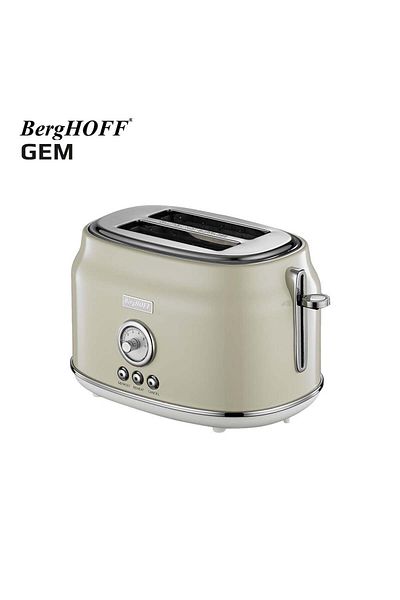 Berghoff Gem Retro Cream Color Two Slice Toaster