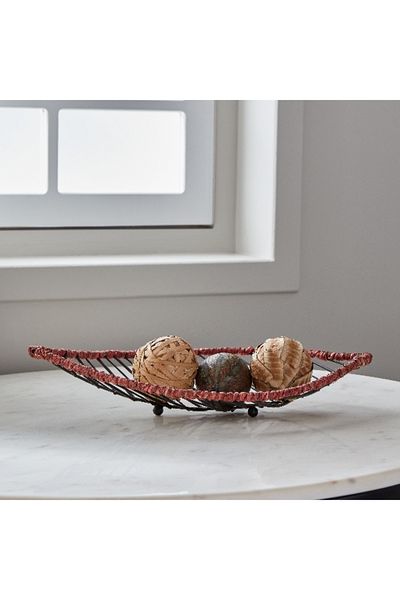 Home Box Splendid Decorative Metal Leaf Plate - 43x38x0.5 cm