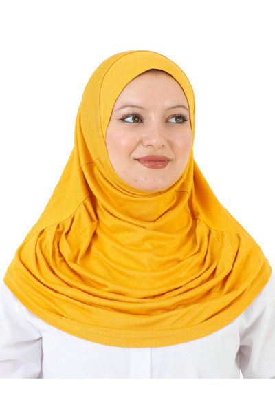 Modish Group Έτοιμο να φορεθεί Τουρμπάνι Μαλακό σάλι μαντήλι - Κίτρινο