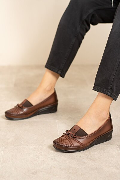 Shakrak Kadın Taba Rahat Ortopedik Anne Ayakkabısı