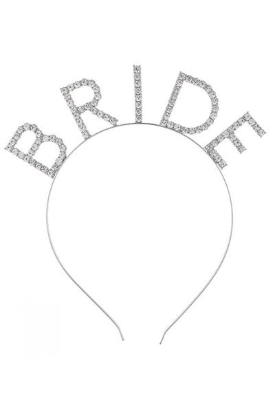 HSDemirci Coroană de mireasă de argint cu pietre de cristal de dimensiuni meg...