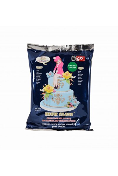 FO Koyu Yeşil High Class Kaplama, Dekor ve Çiçek Yapımı İçin Şeker Hamur 1 kg