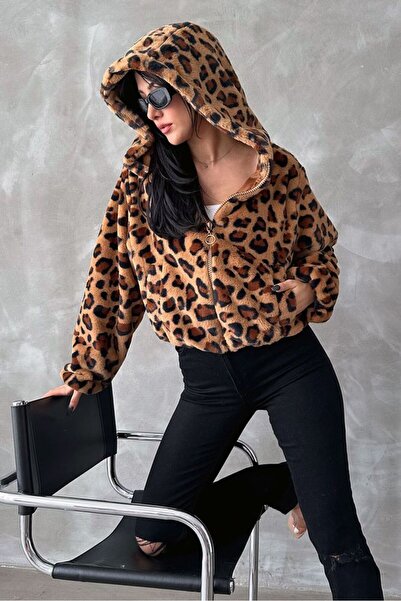 VERYMODA Palton cu imprimeu leopard - Camel Leopard | |   F1654