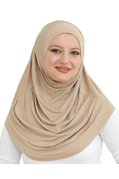 Modish Group شال عمامة ناعم جاهز للارتداء - مينك داكن