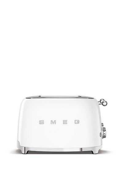 SMEG White Toaster - Tsf03wheu, 4 Slots
