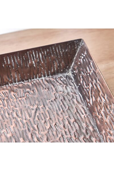 Home Box Splendid Metal Decorative Rectangle Plate - 32x22x4 cm