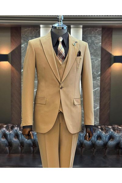 TerziAdemAltun Italian Style Mink Jacket Vest and Trousers Set - T12006