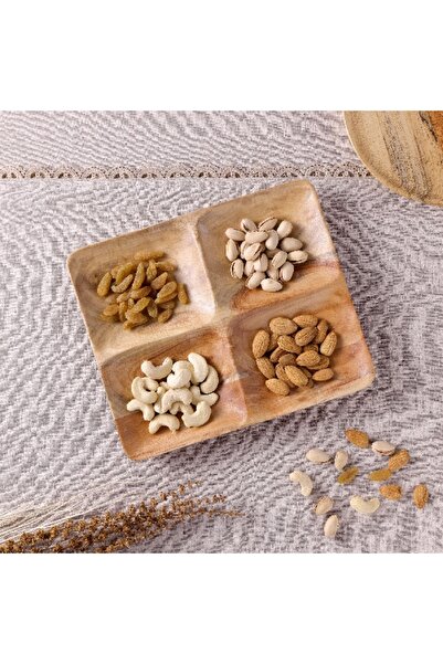 Home Box Albero 4-Sectioned Platter - 24x20.5x2.5 cm