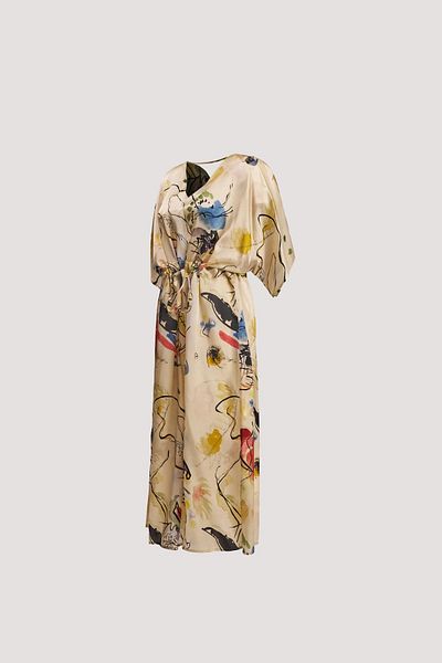 Nomads Felt Kandinsky Compositions Print Low-Cut Dress