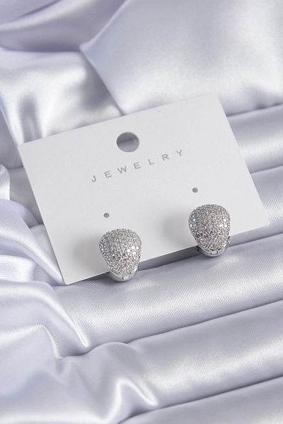 Nextpage Silver Color Zircon Stone Brass Women's Earrings