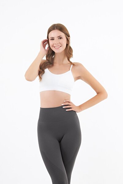 Cottonhill Γυναικείο εσώρουχο Crop χωρίς ραφές με αφαιρούμενο καλυμμένο λουράκι με λευκό σχοινί