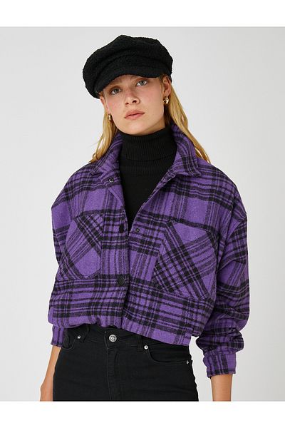 Koton Karierte Taschenjacke
