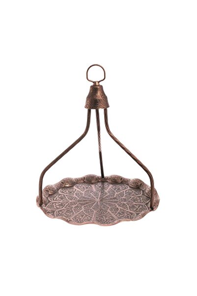 Saray Ottoman handicraft صينية مستديرة معلقة - لون نحاسي عتيق