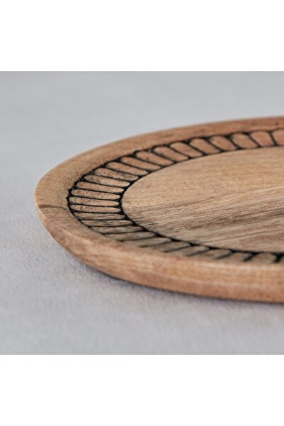 Home Box Earthy Vibe Wooden Plate - 23 cm