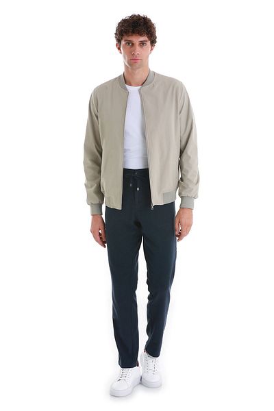 Hatemoğlu Beige Slim Fit Straight Spring Bomber Coat