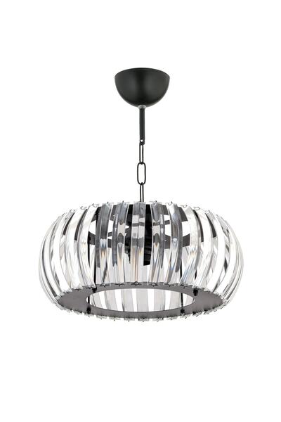 İstanbul Avize Venüs Siyah 22 Cm T.tesisatlı Kristal Taşlı Avize