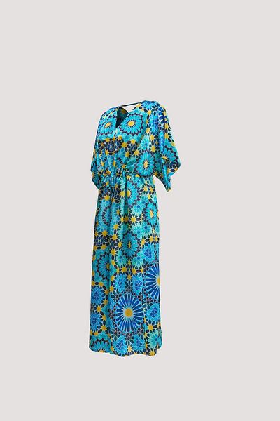 Nomads Felt Elhamra Print Low-Cut Dress